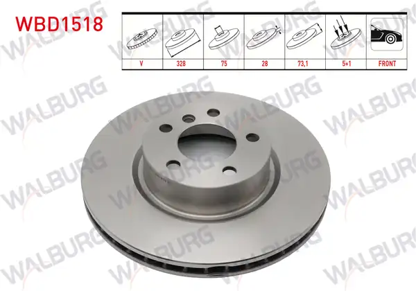 WALBURG WBD1518 | Fren Diski Ön Havalı Bmw X3 F25 Xdrive 2 0 D 5 Bjn 328x28x75x73 1 2010 2 Adet
