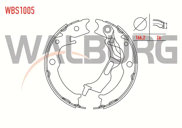 WALBURG WBS1005 | Fren Pabuç Balata Arka Chevrolet Lacetti