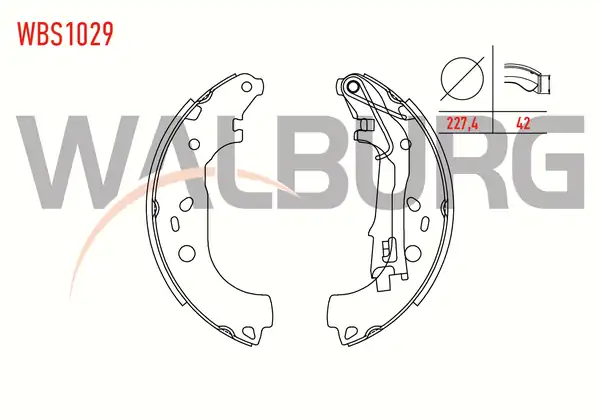 WALBURG WBS1029 | Fren Pabuç Balata Arka Fiat Fiorino