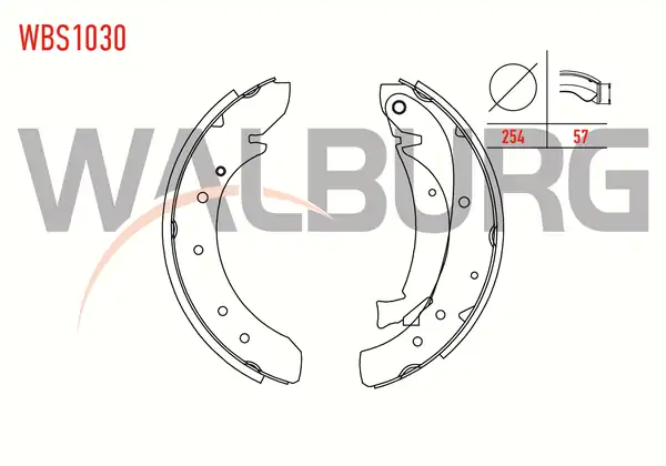 WALBURG WBS1030 | Fren Pabuç Balata Arka Fiat Ducato