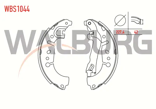 WALBURG WBS1044 | Fren Pabuç Balata Arka Fiat Egea