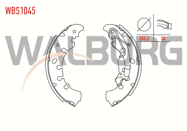 WALBURG WBS1045 | Fren Pabuç Balata Arka Fiat Grande Punto