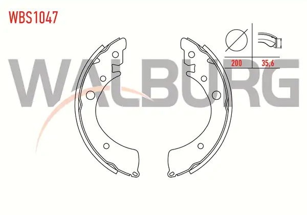 WALBURG WBS1047 | Fren Pabuç Balata Arka Honda Civic VI