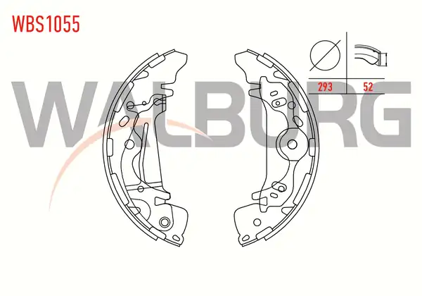 WALBURG WBS1055 | Fren Pabuç Balata Arka Hyundai Starex