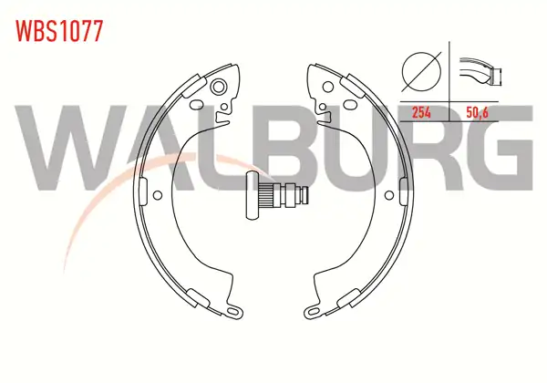 WALBURG WBS1077 | Fren Pabuç Balata Arka Mitsubishi L