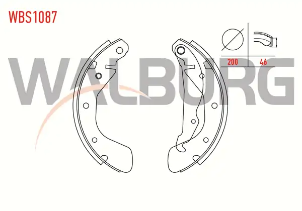 WALBURG WBS1087 | Fren Pabuç Balata Arka Opel Vectra