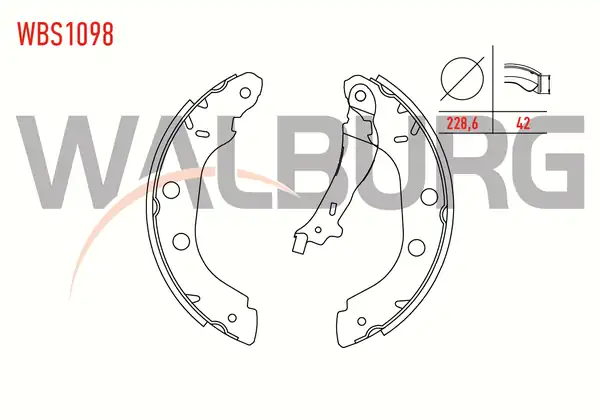 WALBURG WBS1098 | Fren Pabuç Balata Arka Renault Kangoo