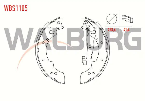 WALBURG WBS1105 | Fren Pabuç Balata Arka Renault