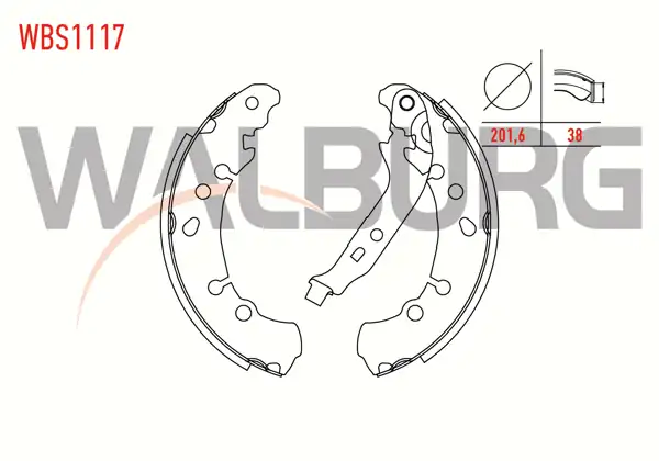 WALBURG WBS1117 | Fren Pabuç Balata Arka Toyota Yaris