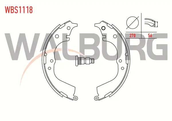 WALBURG WBS1118 | Fren Pabuç Balata Arka Toyota Hi Lux