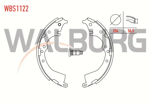 WALBURG WBS1122 | Fren Pabuç Balata Arka Toyota Hı-Lux