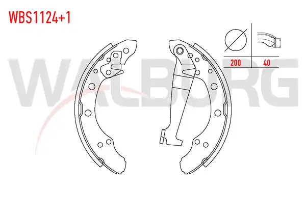 WALBURG WBS1124-1 | Fren Pabuç Balata Arka 1mm Kalın Volkswagen Golf III