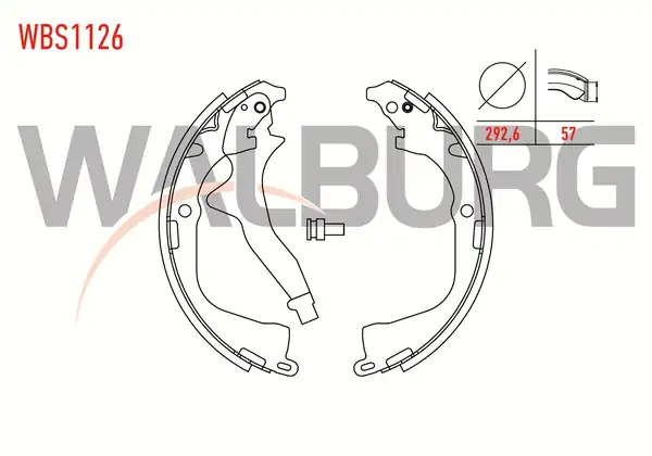 WALBURG WBS1126 | Fren Pabuç Balata Arka Volkswagen Amarok