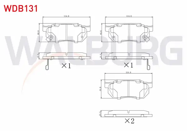 WALBURG WDB131 | Fren Balata Ön Ikazlı Honda Civic V