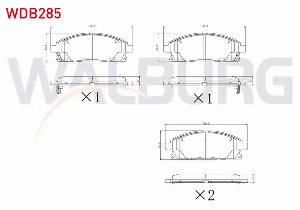 WALBURG WDB285 | Fren Balata Ön Ikazlı Nissan X-Traıl