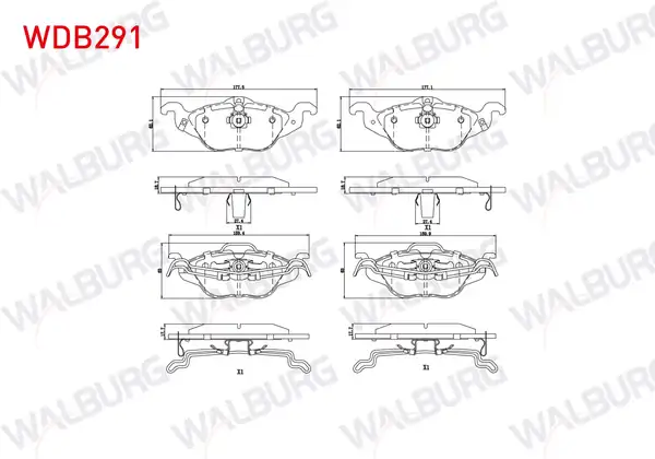 WALBURG WDB291 | Fren Balata Ön Ikazlı Opel Astra G