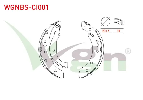 WGN Wgnbs Ci001 Fren Pabuç Balata Arka Symbol II