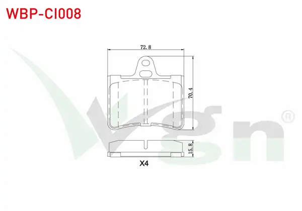 WGN Wbp Ci008 Fren Balata Arka Citroen C5