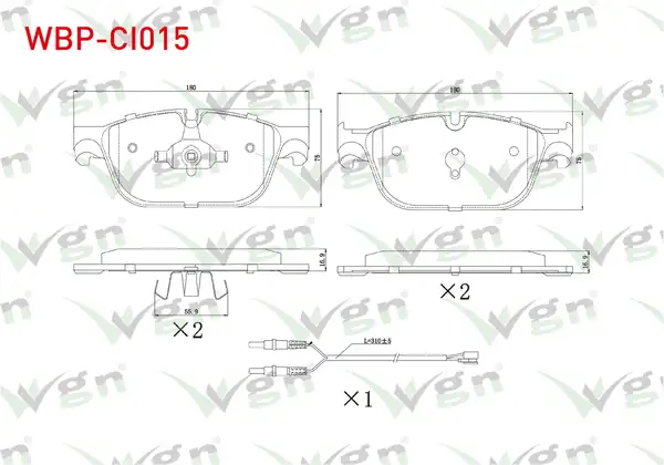 WGN Wbp Ci015 Fren Balata Ön Fişli Citroen C4
