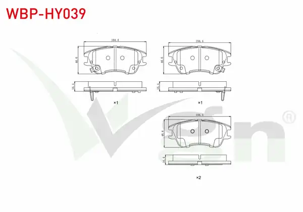 WGN Wbp Hy039 Fren Balata Ön Ikazlı Hyundai