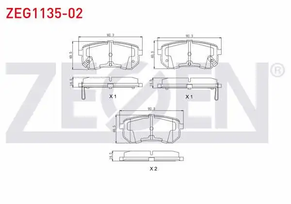 ZEGEN ZEG1135-02 | Fren Balata Arka Ikazlı Hyundai i10