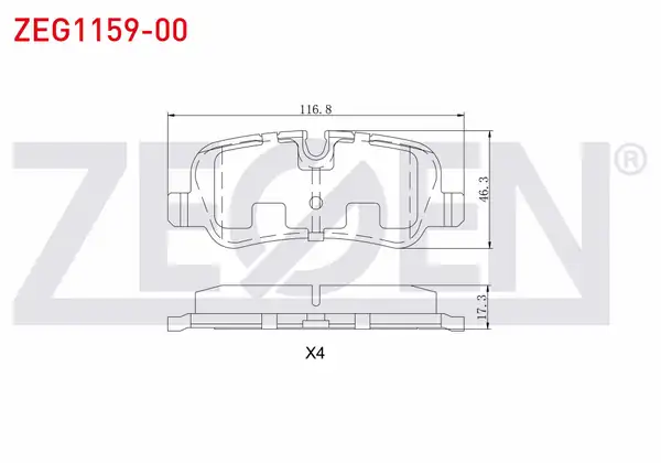ZEGEN ZEG1159-00 | Fren Balata Arka Land Rover Rangerover III 3.0 TD 6 2002-2012 / Land Rover Discovery (Taa) 2.7 TD 2004-2010