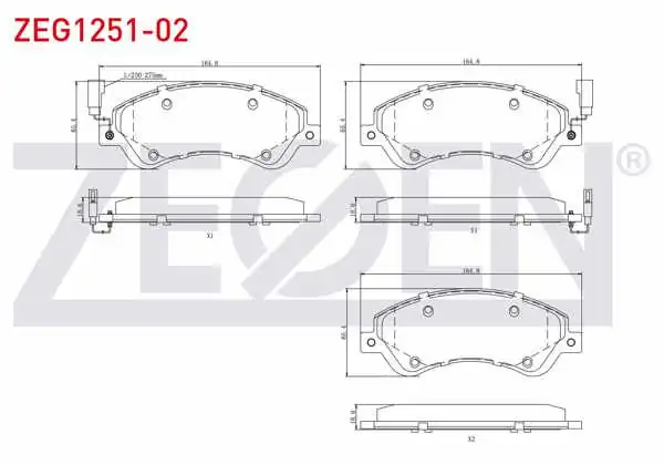 ZEGEN ZEG1251-02 | Fren Balata Ön Fişli Ford Transit (V347) 2.2 TDCI-3.2 TDCI (Onden Cekıs) 2006-2014 / Transit (V348) 2.2 TDCI-3.2 TDCI (Onden Cekıs) 2006-2014