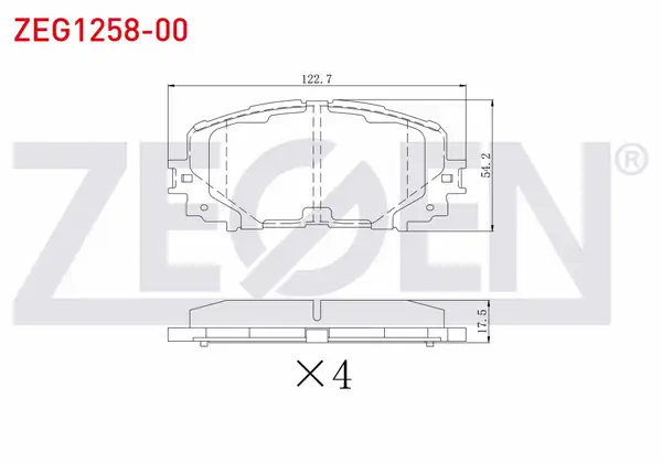 ZEGEN ZEG1258-00 | Fren Balata Ön Toyota Yaris