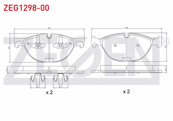 ZEGEN ZEG1298-00 | Fren Balata Ön BMW X5 (E70) 4.8İ 2007-2012 / BMW X6 (E71,E72) 3.5 D 2008-/ BMW X6 (E71,E72) 4.4İ 2008 -