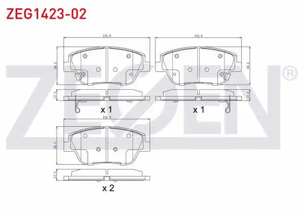 ZEGEN ZEG1423-02 | Fren Balata Ön Ikazlı Kia Rio III