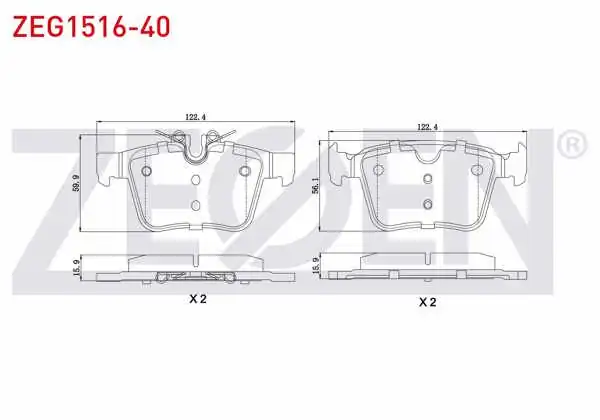 ZEGEN ZEG1516-40 | Fren Balata Arka 18 Jant Land Rover Discovery