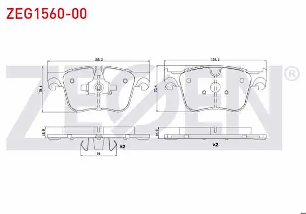 ZEGEN ZEG1560-00 | Fren Balata Ön 304 mm Diskler İçin Peugeot 308 II 1.2 VTI-1.2 Thp-1.6 Thp-1.6 HDI-2.0 HDI 2014-/ Citroen C4 Picasso II 1.6 VTI-1.6 HDI 2013 -