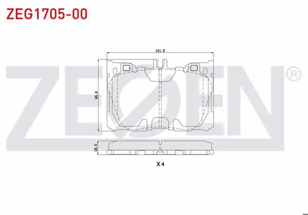 ZEGEN ZEG1705-00 | Fren Balata Ön Mercedes Glc (X253) 250 2015-/ E Serisi (W213) E 300 2016-/ E Serisi (W213) E 350 2016-/ E Serisi (W213) E 350 2016 -