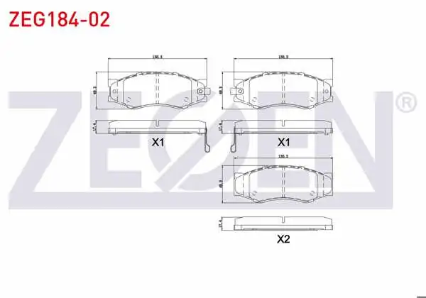 ZEGEN ZEG184-02 | Fren Balata Ön Ikazlı Nissan Navara