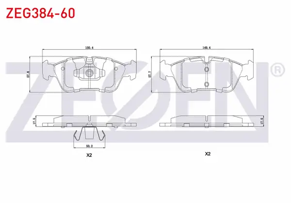 ZEGEN ZEG384-60 | Fren Balata Ön Bmw 1 Serisi