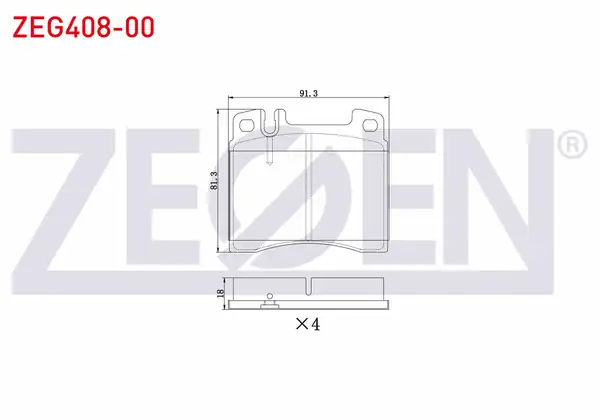 ZEGEN ZEG408-00 | Fren Balata Ön Mercedes S Serisi (W140) S 320 1991-1998 / S Serisi (W140) S 300 1991-1998