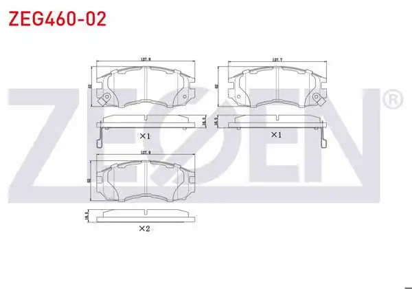 ZEGEN ZEG460-02 | Fren Balata Ön Ikazlı Mitsubishi Lancer IV