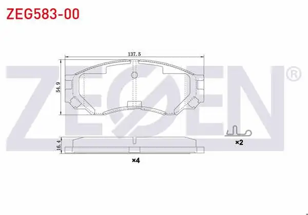 ZEGEN ZEG583-00 | Fren Balata Ön Mitsubishi L 200 (K7t,K6t) 2.5 TD 1996-2007 / L 200 (K7t,K6t) 2.0 1996-2007 / L 200 (K7t,K6t) 2.5 D 1996-2007