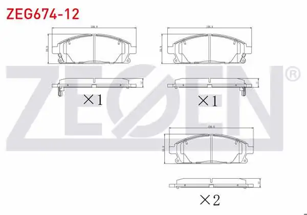 ZEGEN ZEG674-12 | Fren Balata Ön Ikazlı Nissan X-Traıl