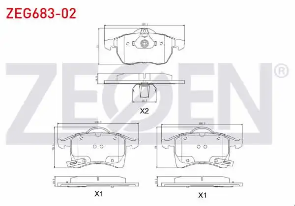 ZEGEN ZEG683-02 | Fren Balata Ön Ikazlı Opel Zafira A
