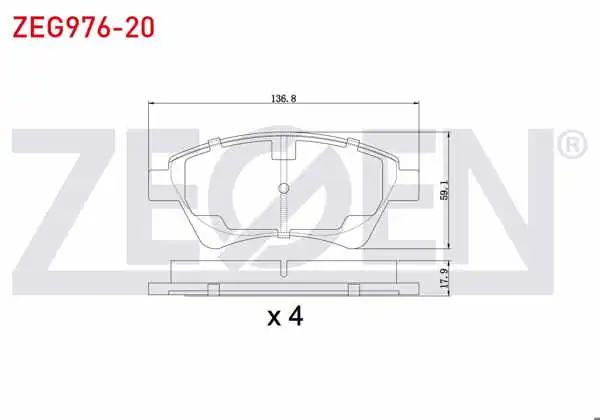 ZEGEN ZEG976-20 | Fren Balata Ön Renault Megane II (Bm0 / 1,Cm0 / 1) 1.5 DCI 2002-2008 / Megane II 1.6İ 16V 2002-2008 / Scenic II (Jm0 / 1) 1.5 DCI 2003-2009 / Scenic II 1.6İ 16V 2003-2009