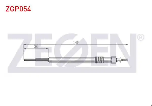 ZEGEN ZGP054 | Kızdırma Buji 4,4V Citroen Jumper III 2.2Hdı 2006-2014 / Ford Transit (V348) 2.2 TDCI 2009-2014 / Tourneo Custom (V362) 2.2 TDCI 2012-/ Ranger (Tke) 2.2 TDCI 2011-/ Peugeot Boxer III 2.2Hdı 2006-2014 | 10 Adet