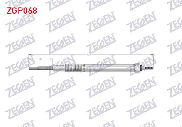 ZEGEN ZGP068 | Kızdırma Buji 11V Ford Ranger 2.5 TDCI, 3.0 TDCI 2006-2011 / Mazda Bt 50 2.5 D 2006-2012 | 10 Adet