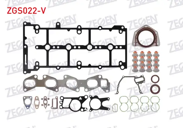 ZEGEN ZGS022-V | Motor Takım Conta Ara Krank Keçeli (Skc Yok) Fiat Linea-Doblo-Egea 1.6 Mtj (Vıton Keçeli)