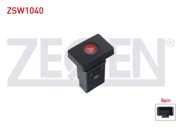 ZEGEN ZSW1040 | Flaşör Anahtarı 8 Pin Kırmızı Işık Dacia Logan 2004 2012