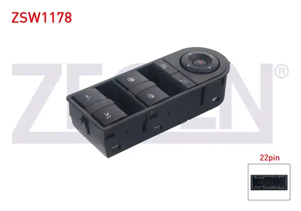 ZEGEN ZSW1178 | Cam Açma Anahtar Grup Ayna Ayarlı 22 Pin Opel Tigra B 2004