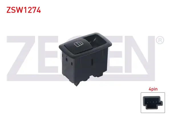 ZEGEN ZSW1274 | Cam Açma Anahtarı Tekli 4 Pin Mercedes B Serisi (W245)-A Serisi (W169)-Gl-Serisi (X164)-M Serisi (W164) 2004-2012