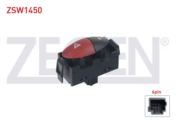 ZEGEN ZSW1450 | Kapı Kilit Ve Flaşör Anahtarı 6 Pin Renault Master III 2010