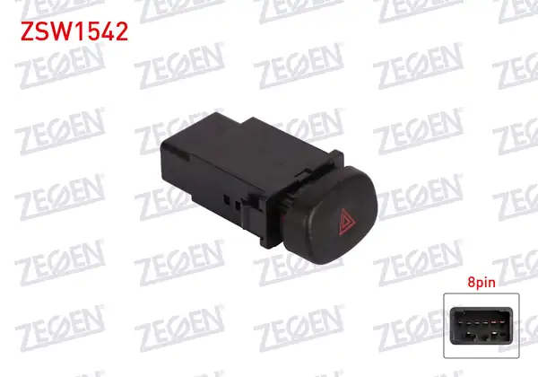 ZEGEN ZSW1542 | Flaşör Anahtarı 8 Pin Hyundai Accent 1998 2000