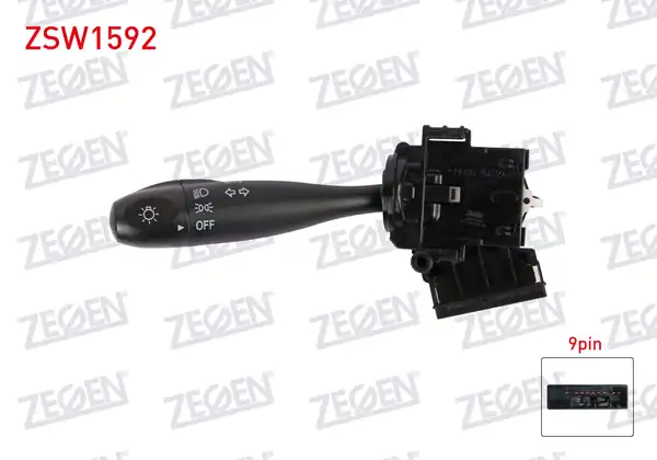 ZEGEN ZSW1592 | Far Sinyal Kumanda Kolu 9 Pin Hyundai Accent Era 2006 2012 Kia Rio 2005 2011